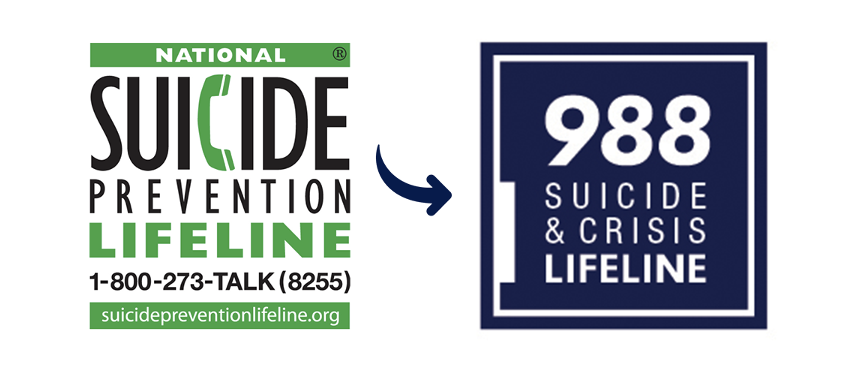 National Suicide Prevention Lifeline 1-800-273-TALK (8255) 988 Suicide and Crisis Lifeline
