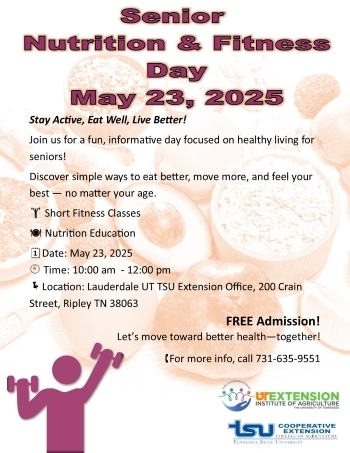 2025 Senior Fitness and Nutrition Day. All information on this flyer is listed above.